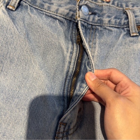 Levi’s 505 Straight Leg Light Wash 36 x 30 Demin Jeans Vintage Men’s 90s Baggie - Picture 7 of 12